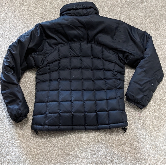 Columbia duck down short quilted puffer jacket black - Picture 12 of 16